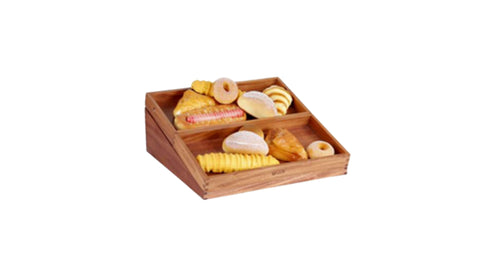 SLOPED WOODEN DISPLAY STAND & HOLDER