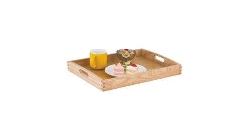 WOODEN DISPLAY TRAY WITH 2 HANDLES
