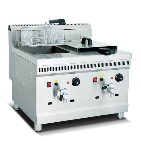GATTO 12Lt Double Gas Fryer - Cater-Care