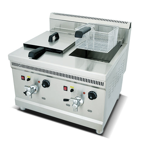 GATTO 12Lt Double Gas Fryer - Cater-Care