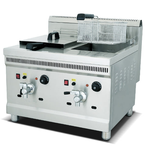 GATTO 12Lt Double Gas Fryer - Cater-Care