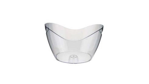 WINE BUCKET OVAL ACRYLIC PLASTIC CLEAR