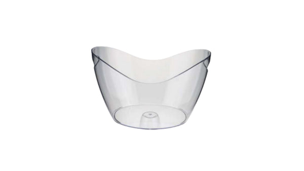 WINE BUCKET OVAL ACRYLIC PLASTIC CLEAR