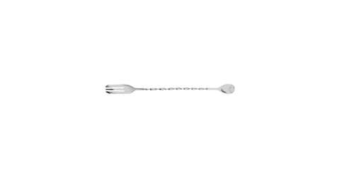 BAR SPOON TWISTED W/ FORK - 320MM