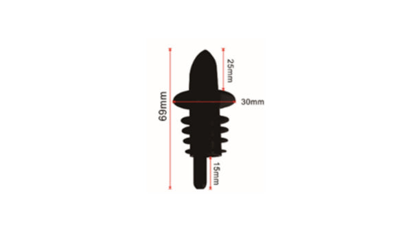 SPEED POURER PLASTIC BLACK