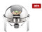 CASTELLO Economy Round Roll Top Chafing Dish w/ Glass Window