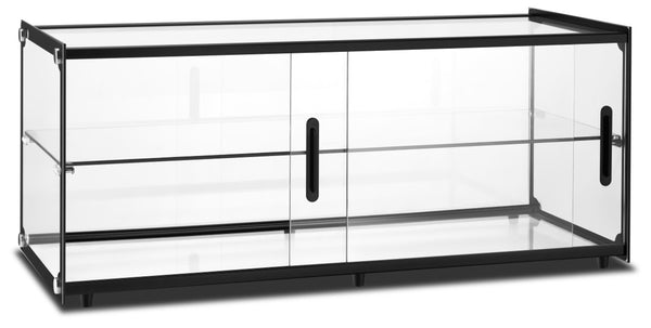 AMBIENT DISPLAY CABINET - DOUBLE SHELF - SLIDING DOORS- 933 x 388 x 391mm