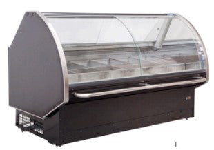 CGM1220SC Curved Glass Chiller 1.2m Includes 4 Meatbins