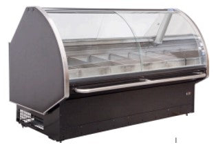 CGM1830SC Curved Glass Chiller 1.8m Includes 6 Meatbins