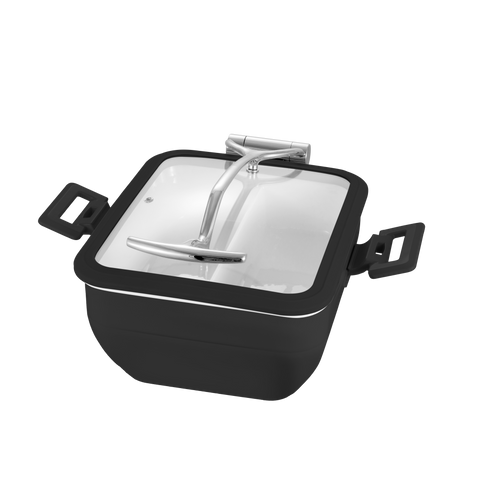OBLONG HYDRAULIC INDUCTION CHAFING DISH – BLACK – 5.5L – 435 × 410 × 210MM - Cater-Care