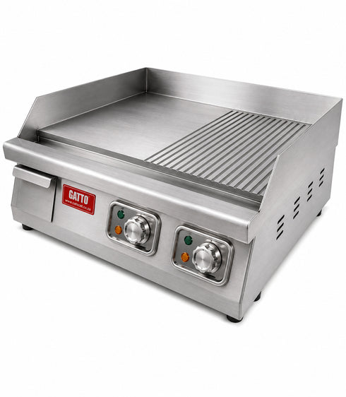 GATTO Electric 600mm Griller (2/3 Flat, 1/3 Ribbed)