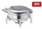 CASTELLO Round Chafing Dish w/ Glass Lid on Stand