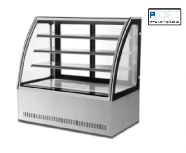 PACIFIC 1500mm Curved Glass Cold Display Refrigerator - 3 Shelf