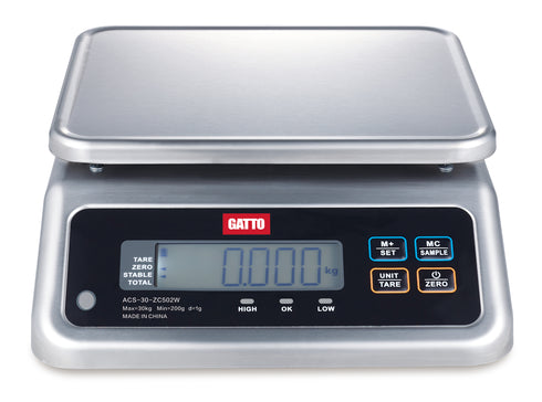 GATTO S/Steel Portion Control Scale - 20KG - IP67 Waterproof