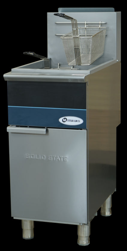 MODULUKS 4 Burner 1 Tank 2 Basket Fryer - Millivolt Gas Valve