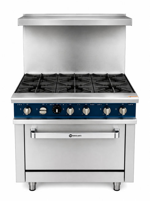 MODULUKS 6 Burner Gas Stove with Gas Oven - Cater-Care