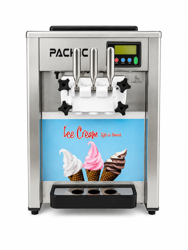PACIFIC Soft Serve Ice Cream Machine - 2 Flavor + Mix- Table Model