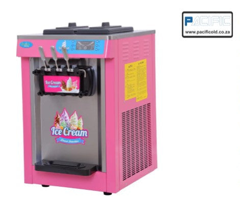 PACIFIC Soft Serve Ice Cream Machine - 2 Flavor + Mix- Table Model