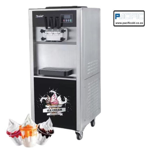 PACIFIC Ice Cream Machine w/ Pre-Cooling Floor Model 2 Flavor + Mix - Shopsoiled