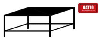 GATTO Mild Steel Stand for 1 Deck 2 Tray Oven (Excl. Tray Slides)