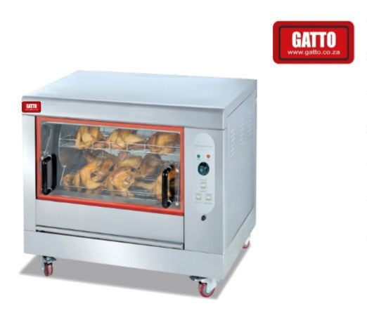 GATTO Electric Chicken Rotisserie - 4 Baskets 12 Chickens - Shopsoiled