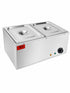 GATTO Electric 2-Div Bain Marie - Incl. 2 x GN1/2 & Lids - Cater-Care