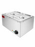 GATTO Electric 2-Div Bain Marie - Incl. 2 x GN1/2 & Lids - Cater-Care
