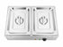 GATTO Electric 2-Div Bain Marie - Incl. 2 x GN1/2 & Lids - Cater-Care