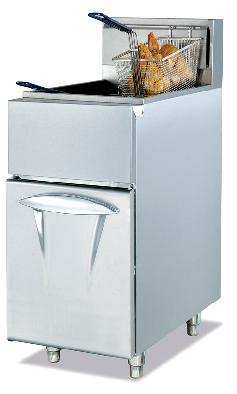 GATTO 28Lt High Speed Gas Floor Model Fryer (Incl. 2 Baskets) - Cater-Care
