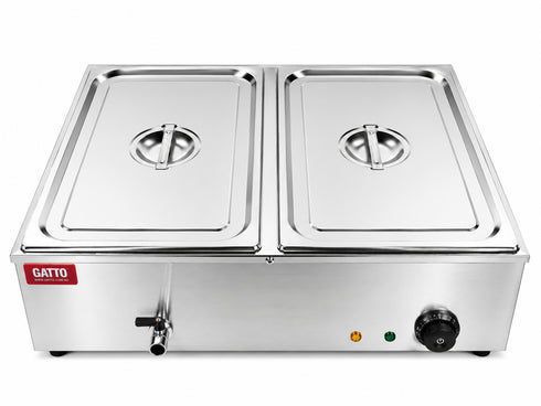 GATTO Electric 4-Div Bain Marie - Incl. 4 x GN1/2 & Lids - Cater-Care