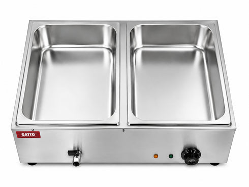 GATTO Electric 4-Div Bain Marie - Incl. 4 x GN1/2 & Lids - Cater-Care