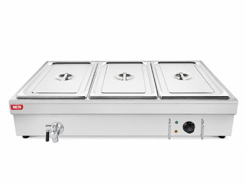 GATTO Electric 6-Div Bain Marie - Incl. 6 x GN1/2 & Lids - Cater-Care