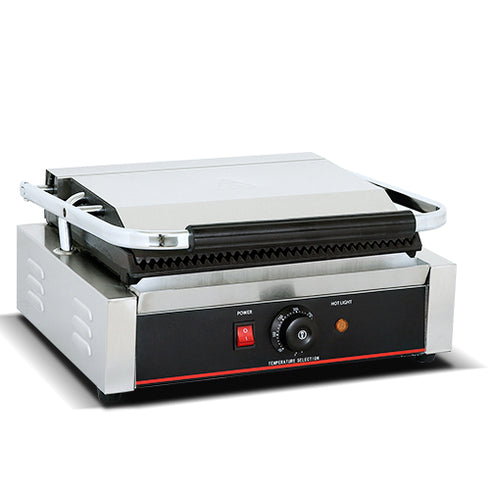 GATTO Cast Iron Ribbed Panini Toaster - 410x305x210mm - Cater-Care