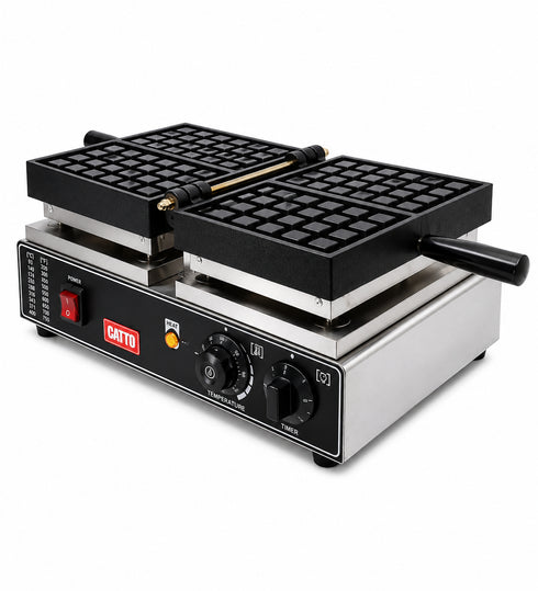 GATTO Rectangular Waffle Baker - Flip Over