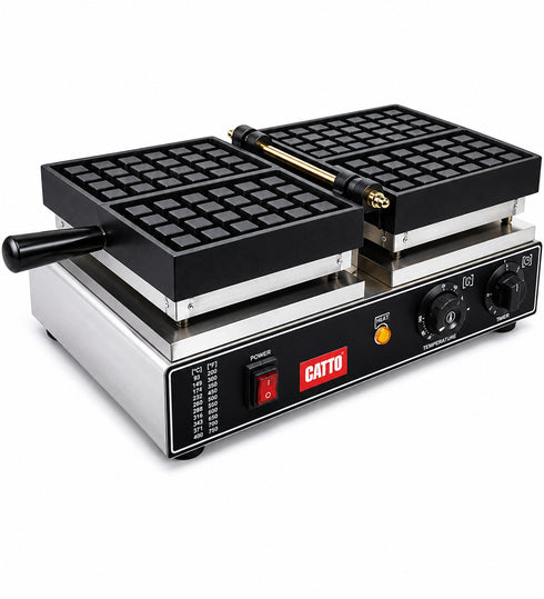 GATTO Rectangular Waffle Baker - Flip Over