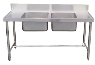 GATTO 1650mm Double Bowl Prep Sink - 1mm 304 Grade