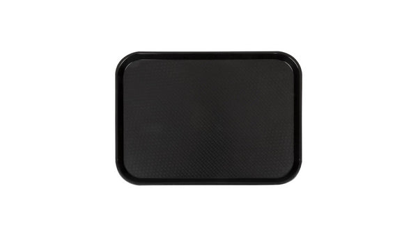 Catercare Rectangular Plastic Tray- Black- 450 x 350mm