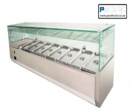 PACIFIC Pizza Ingredients Fridge Counter Top - 1800mm (Excl. Inserts) - Shopsoiled