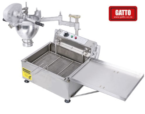 GATTO Electric Doughnut Fryer w/ Hand Operated Former - incl. 2 Moulds - Shopsoiled