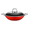 STAINLESS STEEL COLOURED WOK – RED – 3.5L – Ø340 × 95MM