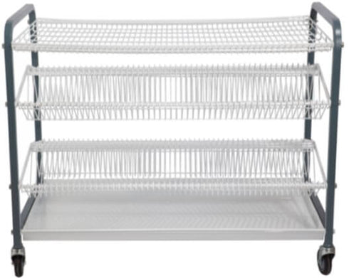 CROCKERY RACK 300 PIECE MOBILE 106 LARGE PLATES+212 SMALL PLATES 1 CUP RACK - cater-care