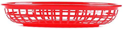Catercare Plastic Fast Food Basket- Red- 240 x 130 x 50mm- Pack of 48