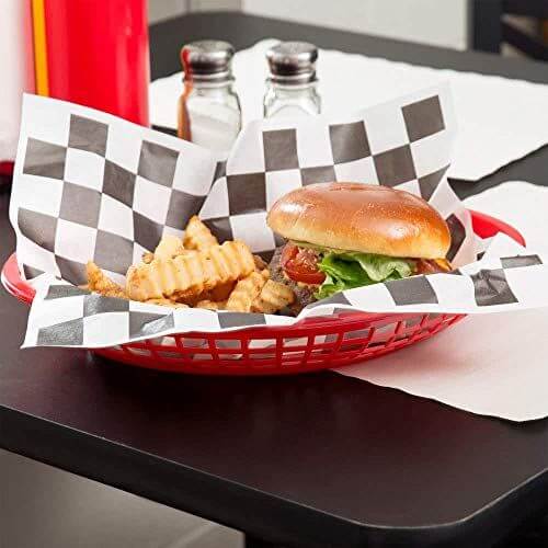 Catercare Plastic Fast Food Basket- Red- 240 x 130 x 50mm- Pack of 48