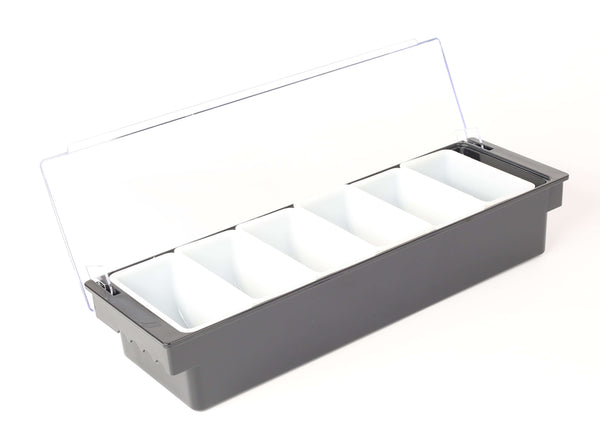 BAR CONDIMENT HOLDER – 6 DIVISION (BLACK) - Cater-Care