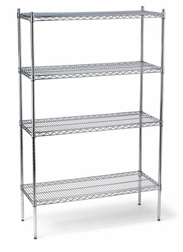 4 TIER CHROME 1200 X 450 SHELVING - cater-care