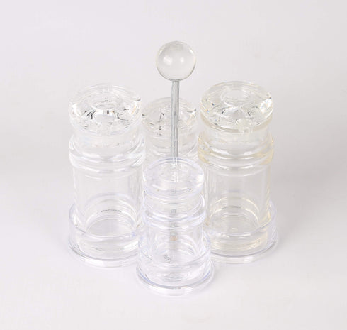 CONDIMENT STAND SET PLASTIC 5 PIECE - Cater-Care
