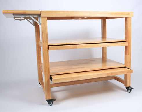 MOBILE WOODEN BUFFET DISPLAY TROLLEY 3 TIER - Cater-Care