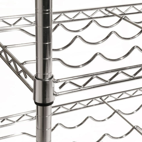 GATTO 2-Tier Chrome Wine Rack - 18 Bottle
