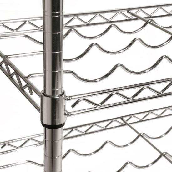 GATTO 2-Tier Chrome Wine Rack - 18 Bottle
