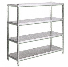 4 TIER S/STEEL SHELVING UNIT - cater-care